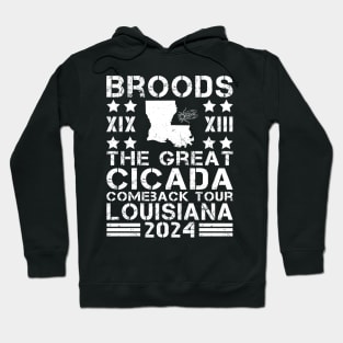 Great Cicada Comeback Tour Louisiana 2024 Hoodie